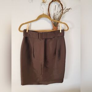 Vintage Talbots brown belted skirt